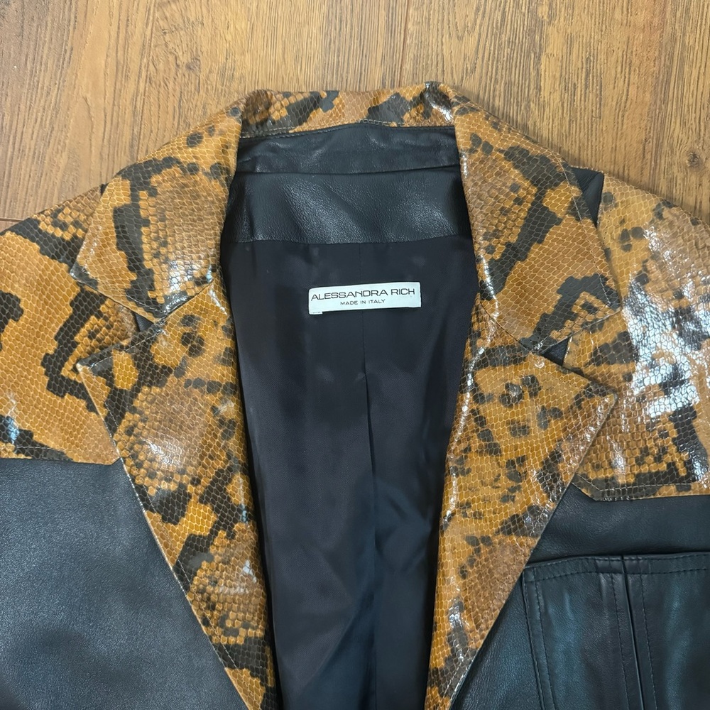 Alessandra Rich Python Leather Blazer Jacket. Siz… - image 8